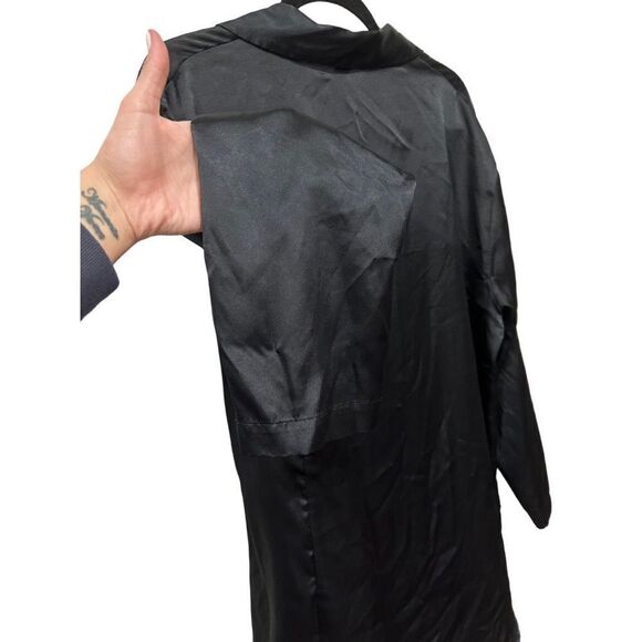 Victoria's Secret Black Two Piece Satin Camisole Tunic Button Front Pajamas M - Picture 11 of 15